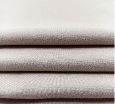 FJ-ZSRY    再生環保滌綸雙面磨毛布  RPET  滌氨拉架汗布  成分：T87%  SP13%  克重：170g/㎡  紗支：75D+30D 側面照